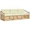 vidaXL Outdoor-Sofagarnitur 3 stk. Wei&szlig; und Creme Polyester