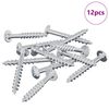 vidaXL Schraube 12 pcs Silber 9,8 x 35 mm Eisen