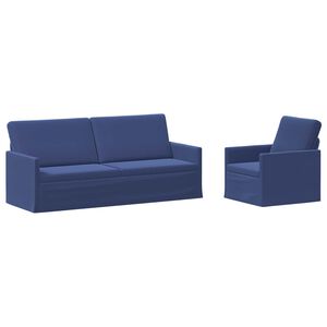 vidaXL Sofa-Set 2 pcs Polizeiblau Samt (V)