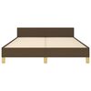 vidaXL Bettgestell ohne Matratze Dunkelbraun 140x190 cm Stoff