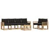 vidaXL Outdoor-Sofagarnitur 7 Stk. Wei&szlig; und Schwarz