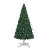 vidaXL Weihnachtsbaum mit dekorativen Lichterketten Gr&uuml;n 400 cm PVC
