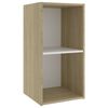 vidaXL TV-Schr&auml;nke 2 Stk. Wei&szlig; Sonoma-Eiche 72x35x36,5cm Holzwerkstoff