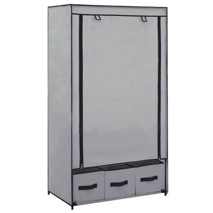 vidaXL Kleiderschrank Grau 87 x 49 x 159 cm Stoff