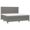 vidaXL Boxspringbett mit Matratze Dunkelgrau 200x200 cm Stoff