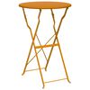 vidaXL Bistrotisch Senf &Oslash; 50 x 71 cm Pulverbeschichteter Stahl