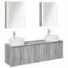 vidaXL Badezimmerschrank-Set 5 Stk. Grau Sonoma Holzwerkstoff