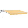 vidaXL Manueller Markisenrahmen mit LEDs Sand 5 x 3 m