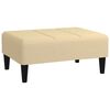 vidaXL Schlafsofa 2-Sitzer mit 2 Kissen & Hocker Creme Samt