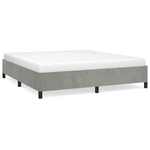 vidaXL Bettgestell ohne Matratze Hellgrau 180x200 cm Samt