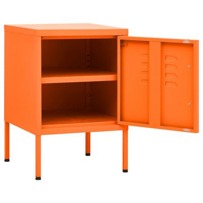vidaXL Nachttisch Orange 35x35x51 cm Stahl