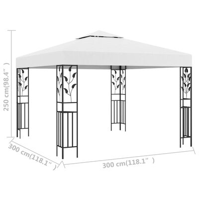 vidaXL Pavillon 3x3 m Weiß 180 g/m²
