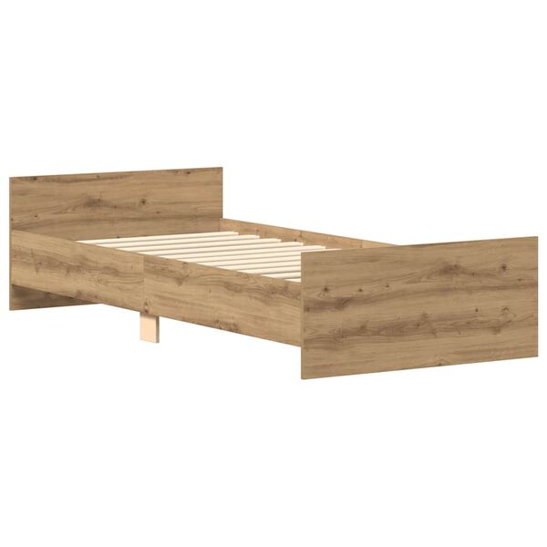 vidaXL Bettgestell ohne Matratze Artisan-Eiche 90x190cm Holzwerkstoff
