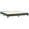 vidaXL Boxspringbett mit Matratze Dunkelgr&uuml;n 160x200 cm Samt