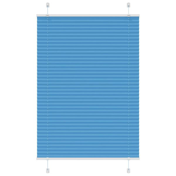 vidaXL Plissee Blau 80x100 cm Stoffbreite 79,4 cm Polyester