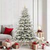 vidaXL K&uuml;nstlicher klappbarer Weihnachtsbaum Wei&szlig; 180 cm PE und PVC