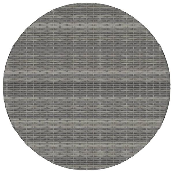 vidaXL Gartentisch Grau 70x70x73 cm Poly Rattan