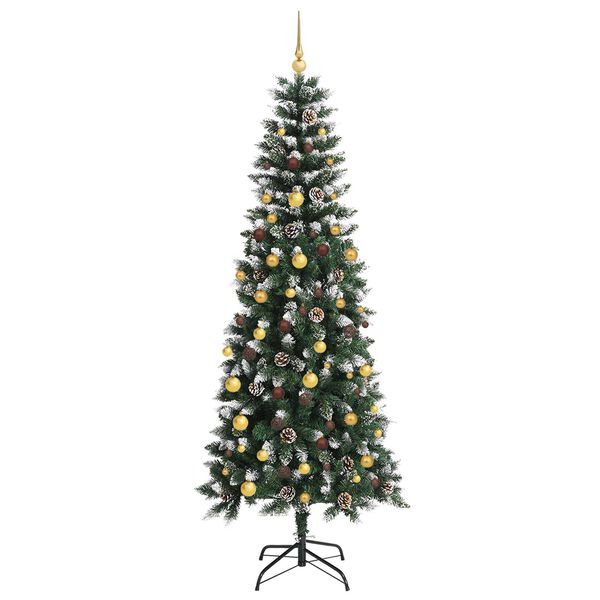 vidaXL K&uuml;nstlicher Weihnachtsbaum mit 300 LEDs mit St&auml;nder Gr&uuml;n 210 cm