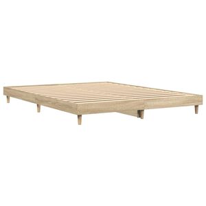 vidaXL Bettgestell ohne Matratze Sonoma-Eiche 140x200 cm Holzwerkstoff