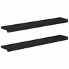vidaXL Fensterb&auml;nke 2 stk. Schwarz 90 x 20 x 2 cm Massivholz Buche