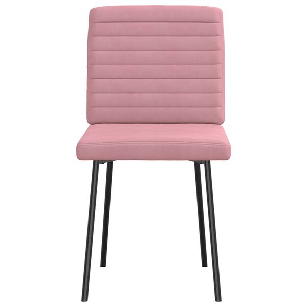 vidaXL Esszimmerstühle 2 Stk. Rosa Samt