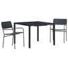 vidaXL Gartenm&ouml;bel Set 3 stk. Anthrazit Stahl