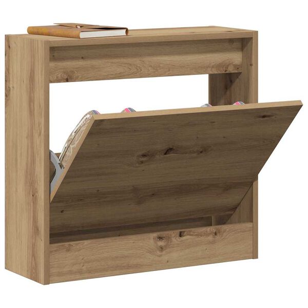 vidaXL Schuhschrank Artisan-Eiche 60 x 21 x 57 cm Holzwerkstoff