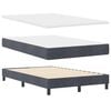 vidaXL Boxspringbett mit Matratze Dunkelgrau 120 x 200 cm Samt