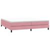 vidaXL Boxspringbett mit Matratze Rosa 180x210 cm Samt