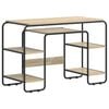 vidaXL Schreibtisch mit Stauraum Sonoma-Eiche 113,5 x 52 x 75,5 cm