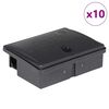 vidaXL Mausefallen 10 Stk. Schwarz 13x10x4 cm
