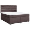 vidaXL Boxspringbett mit Matratze Dunkelbraun 180x200 cm Stoff
