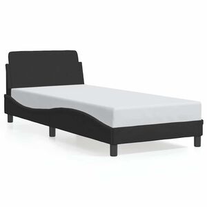 vidaXL Bettgestell Dover Schwarz 90x190 cm Samt