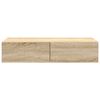 vidaXL Wandregal mit Schubladen Sonoma-Eiche 80x33x17 cm Holzwerkstoff