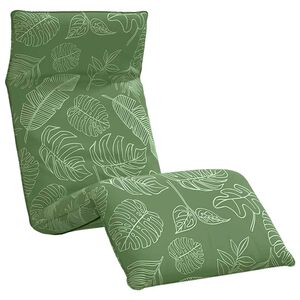 vidaXL Sonnenliege Klappbar Blattmuster 175x54x8,5 cm Oxford-Gewebe