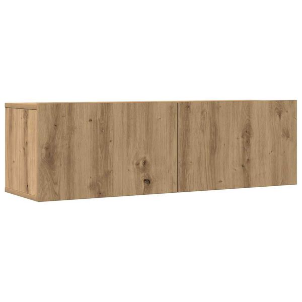 vidaXL 5-tlg. TV-Schrank-Set Wandmontage Artisan-Eiche Holzwerkstoff