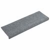 vidaXL Stufenmatten Selbstklebend 15 Stk. 65x21x4 cm Hellgrau Rechteckiger Rand