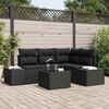 vidaXL Gartensofa-set 5 pcs Schwarz Poly-Rattan