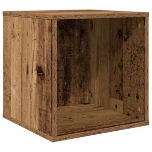 vidaXL Vinyl Album Box Altholz 37 x 36,5 x 38 cm Holzwerkstoff