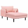 vidaXL Gro&szlig;e Chaiselongue Rosa Boucl&eacute;