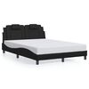 vidaXL Bettgestell "Viana" ohne Matratze Schwarz 140x190 cm Kunstleder