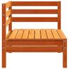 vidaXL Garten-Ecksofa Wachsbraun Massivholz Kiefer