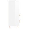 vidaXL Sideboard Hochglanz-Weiß 34,5x34x90 cm Holzwerkstoff