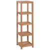 vidaXL Badregal mit 4 B&ouml;den Massivholz Teak 42x42x165 cm