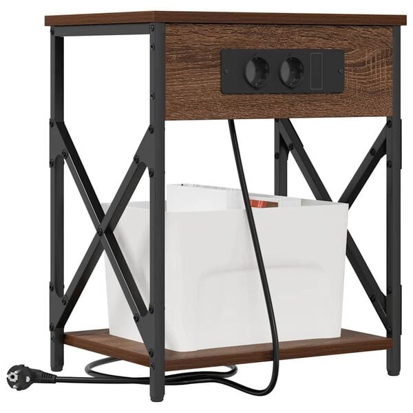 vidaXL Nachttisch Braun Eichen-Optik 41 x 31 x 51 cm Holzwerkstoff