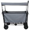 vidaXL Klapp-Handwagen Grau 105 x 56,5 x 116 cm Oxford-Stoff