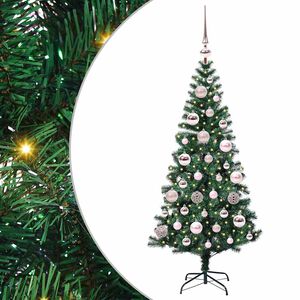 vidaXL K&uuml;nstlicher vorbeleuchteter Weihnachtsbaum Gr&uuml;n 120 cm