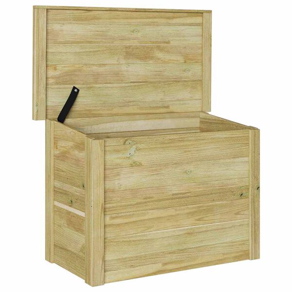 vidaXL Aufbewahrungsbox mit Speicher Natur 80 x 44,5 x 57,5 cm