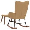 vidaXL Schaukelstuhl mit Hocker Samt Braun