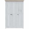 vidaXL Kleiderschrank 3-T&uuml;rig Wei&szlig; 118&times;50&times;171,5 cm Kiefer Panama Serie